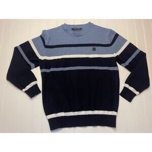 Mayoral Nukutavake Striped Blue Wool Blend Sweater - Size Boy's 12